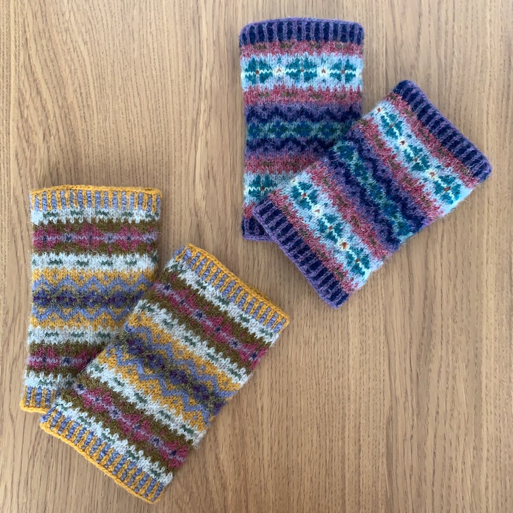 Fair Isle Fingerless Mittens